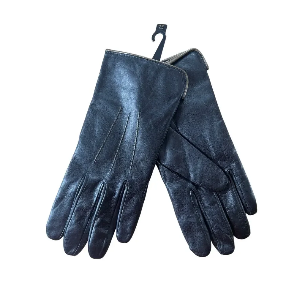 New Original British Army Officer Parade Uniform Black Leather Gloves Size 7.5